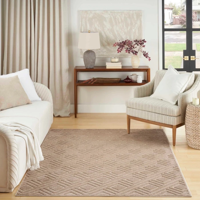 Nourison Care Free Brown CAF03 8 ft. X 10 ft. Rect. Rug