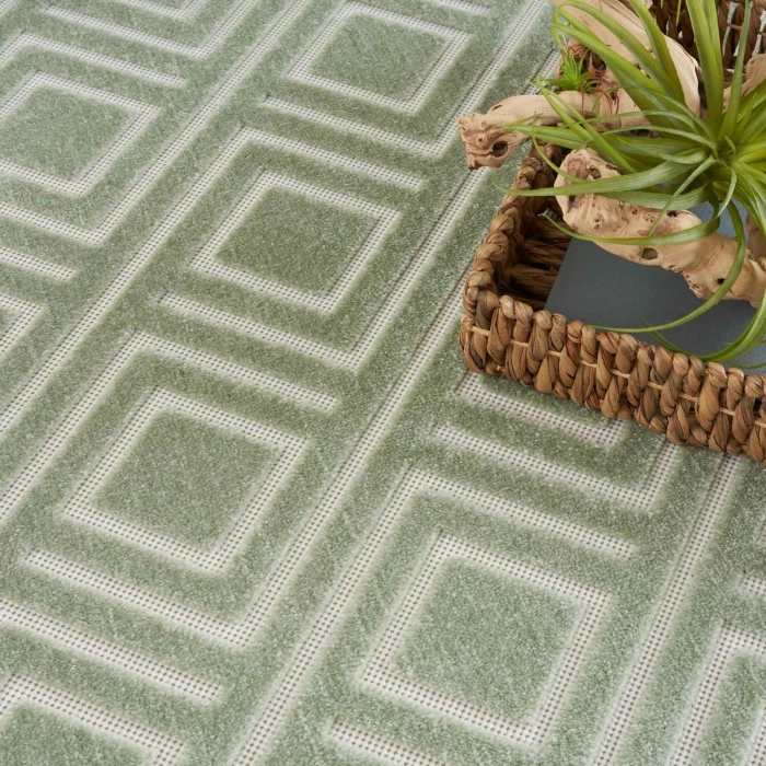 Nourison Care Free Green CAF03 6 ft. Rect. Rug