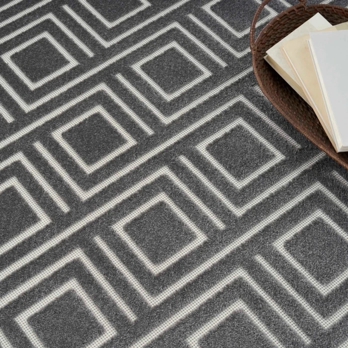 Nourison Care Free Grey CAF03 6 ft. Rect. Rug