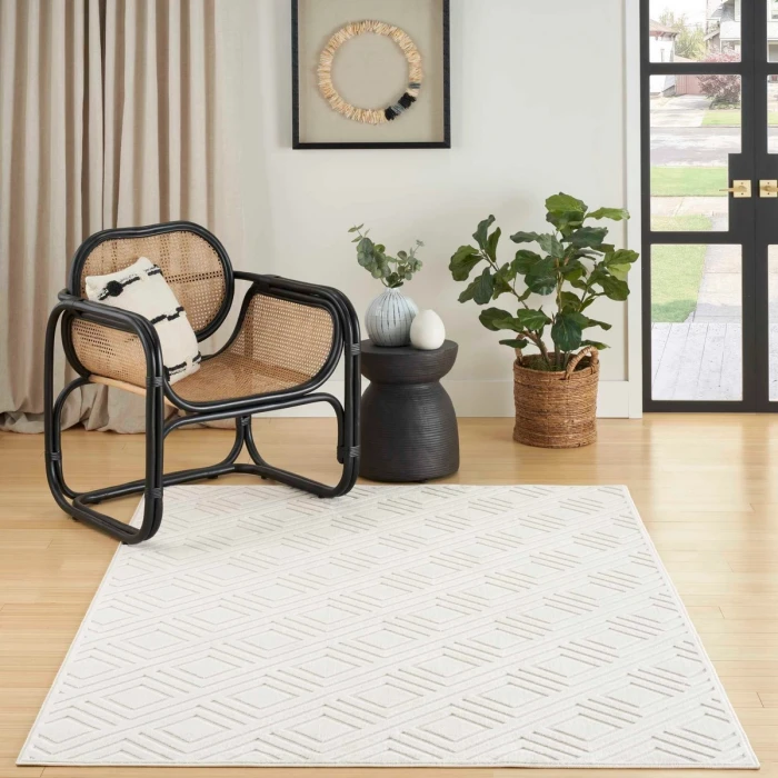 Nourison Care Free Ivory CAF03 5 ft. X 7 ft. Rect. Rug