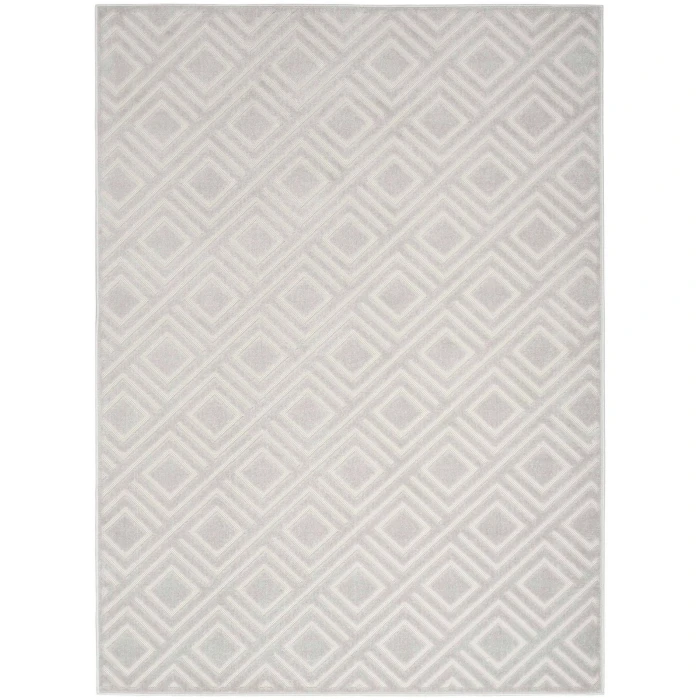 Nourison Care Free Light Grey CAF03 7 ft. X 9 ft. Rect. Rug
