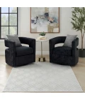 Nourison Care Free Light Grey CAF03 7 ft. X 9 ft. Rect. Rug