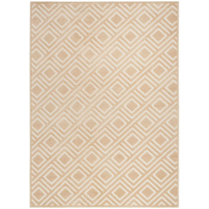 Nourison Care Free Taupe CAF03 7 ft. X 9 ft. Rect. Rug