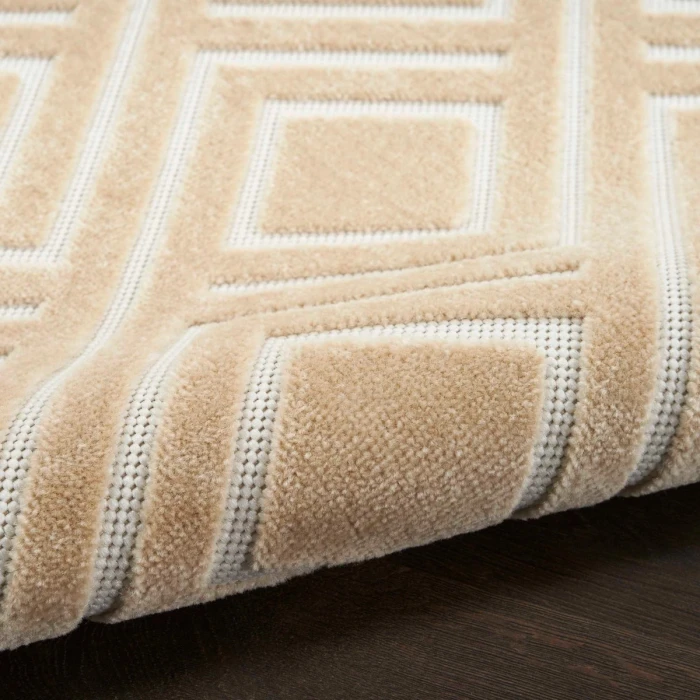 Nourison Care Free Taupe CAF03 7 ft. X 9 ft. Rect. Rug