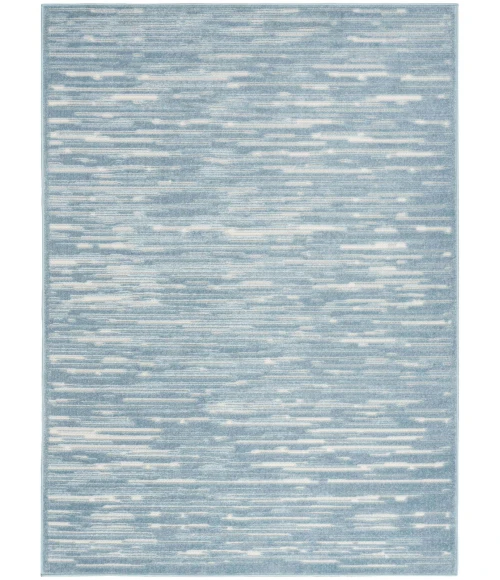 Nourison Care Free Blue CAF04 8 ft. X 10 ft. Rect. Rug
