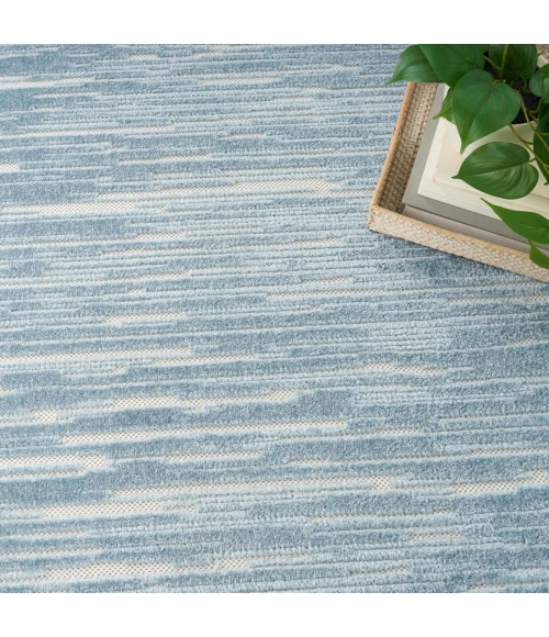 Nourison Care Free Blue CAF04 8 ft. X 10 ft. Rect. Rug