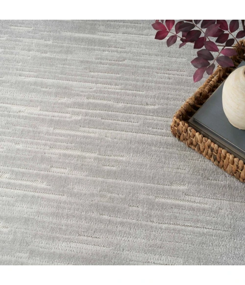 Nourison Care Free Light Grey CAF04 8 ft. X 10 ft. Rect. Rug