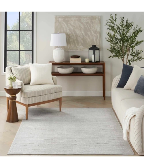 Nourison Care Free Light Grey CAF04 8 ft. X 10 ft. Rect. Rug