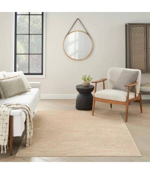 Nourison Care Free Taupe CAF04 5 ft. X 7 ft. Rect. Rug