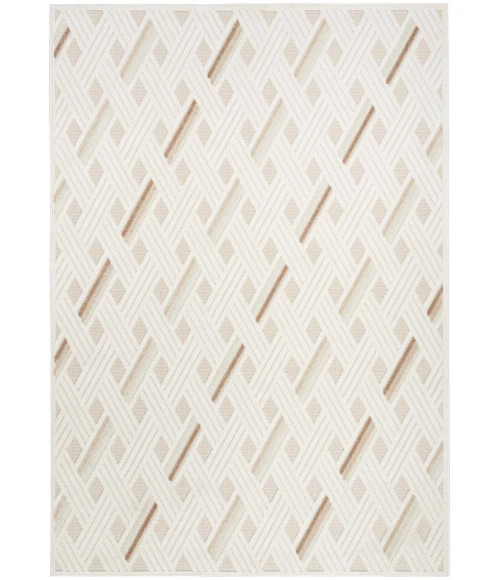 Nourison Care Free Ivory Beige CAF05 4 ft. X 6 ft. Rect. Rug