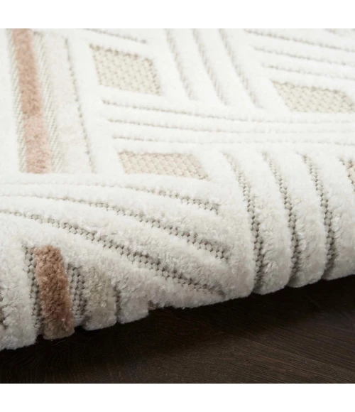 Nourison Care Free Ivory Beige CAF05 4 ft. X 6 ft. Rect. Rug