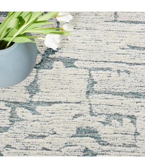 Calvin Klein CK009 Sculptural Teal SCL01 8 ft. X 10 ft. Rect. Rug