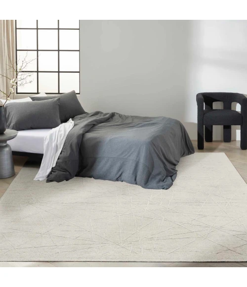 Calvin Klein CK044 Wander Ivory Grey WND01 9 ft. X 12 ft. Rect. Rug