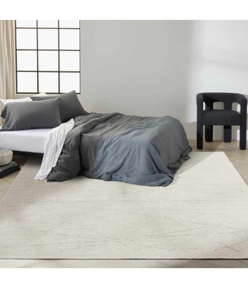 Calvin Klein CK044 Wander Ivory Grey WND01 9 ft. X 12 ft. Rect. Rug