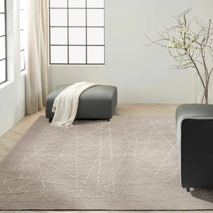Calvin Klein CK044 Wander Taupe WND01 9 ft. X 12 ft. Rect. Rug