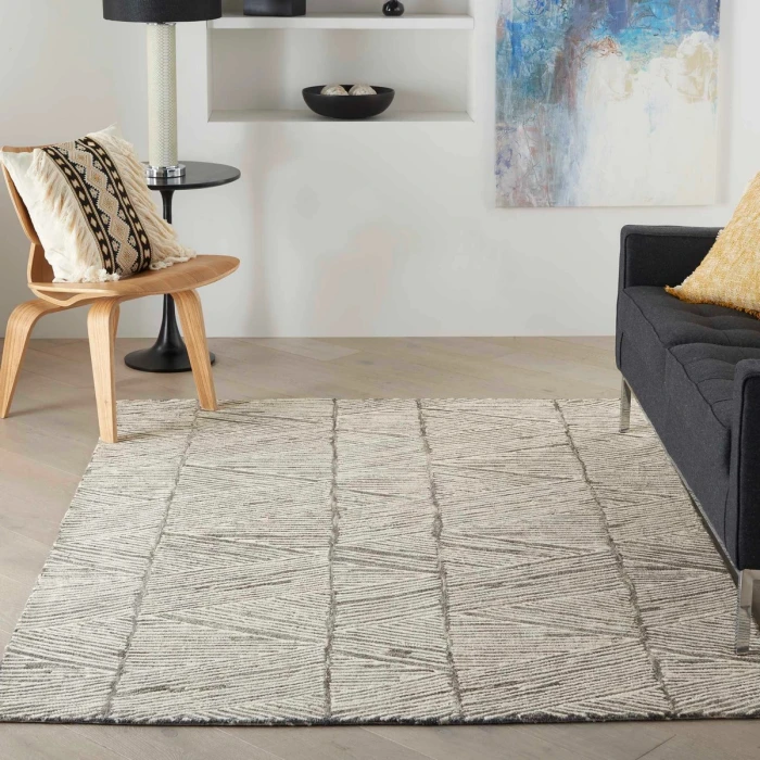 Nourison Colorado Grey White CLR01 4 ft. X 6 ft. Rect. Rug