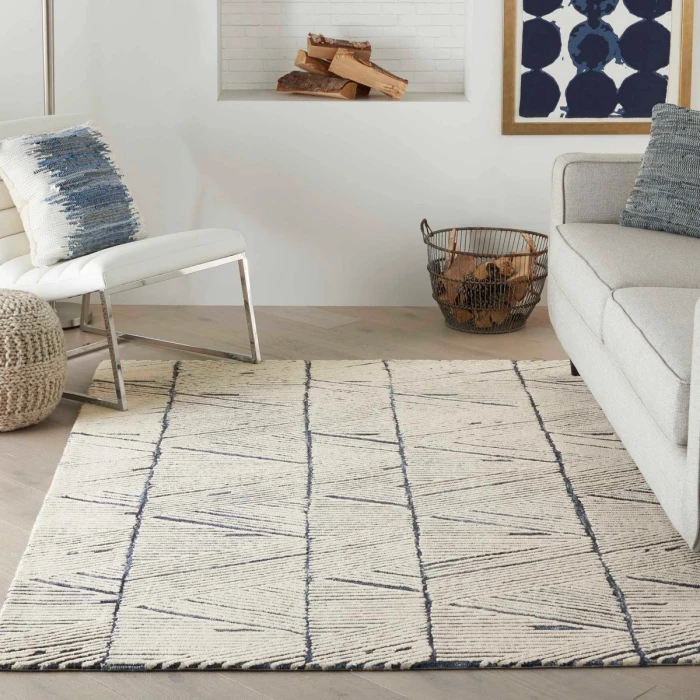 Nourison Colorado White Blue CLR01 4 ft. X 6 ft. Rect. Rug