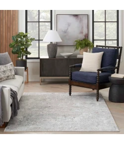 Nourison Distinctive Ivory Grey Blue DSV03 8 ft. X 10 ft. Rect. Rug