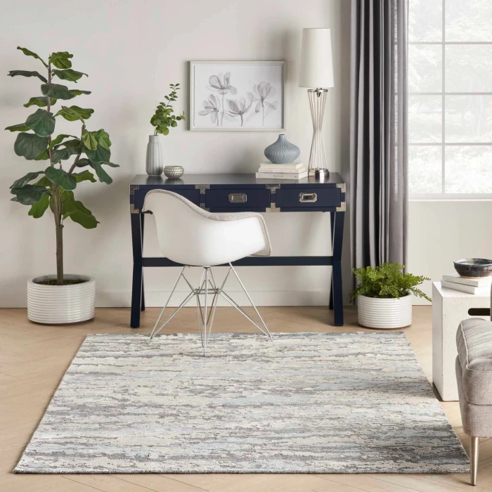 Nourison Divine Aqua DIV11 8 ft. X 10 ft. Rect. Rug