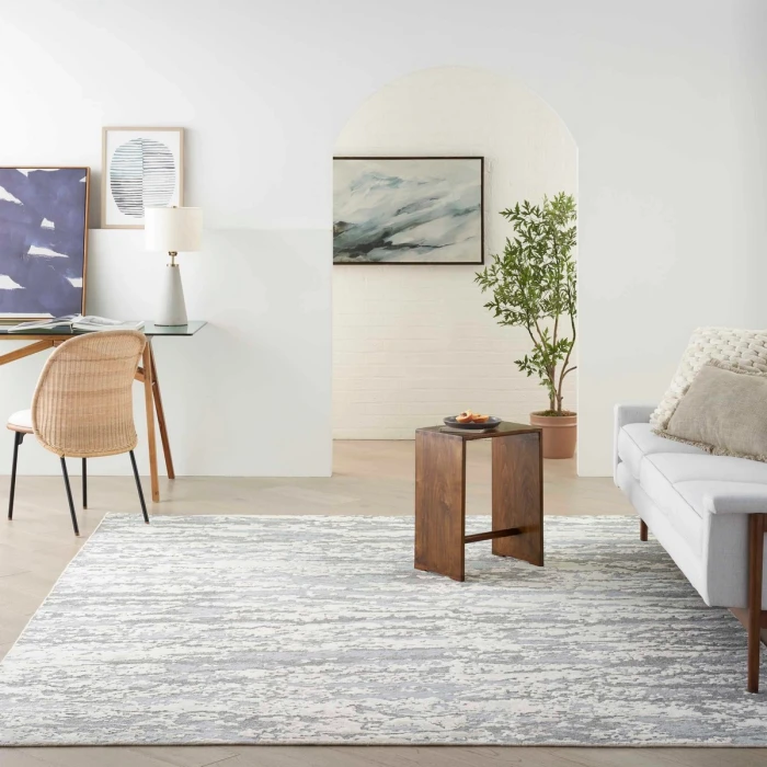 Nourison Divine Aqua DIV11 8 ft. X 10 ft. Rect. Rug