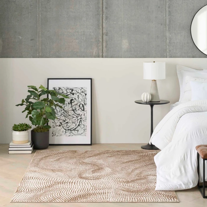 DKNY Central Park West Beige Brown CEP01 5 ft. X 7 ft. Rect. Rug