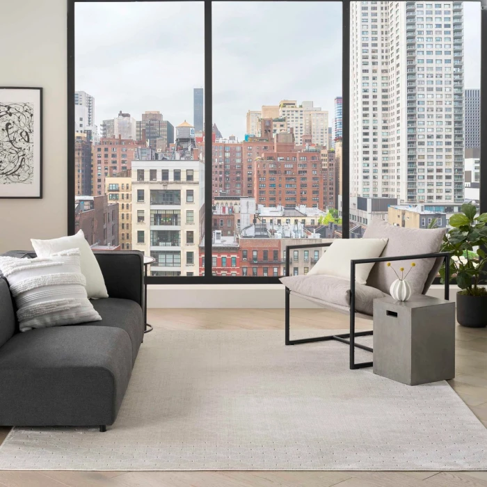 DKNY Grand Street Ivory GRN01 6 ft. X 9 ft. Rect. Rug