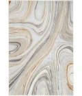 Nourison Glitz Grey Gold GLZ21 8 ft. Rect. Rug