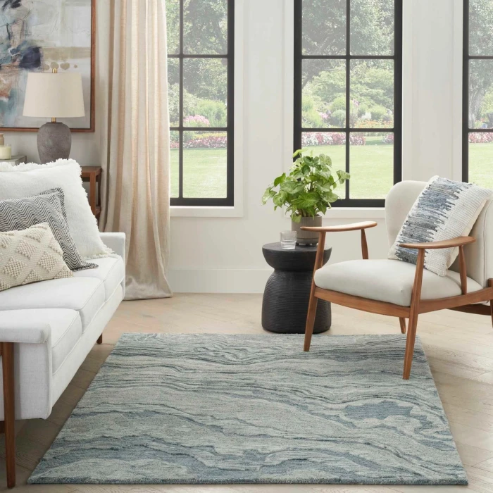 Nourison Graceful Blue GRU01 8 ft. X 10 ft. Rect. Rug