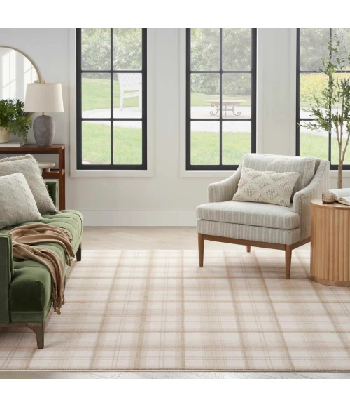 Nourison Grafix Ivory Beige GRF03 9 ft. X 12 ft. Rect. Rug