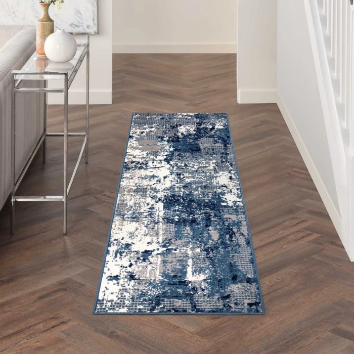 Nourison Grafix Navy Blue GRF38 9 ft. X 12 ft. Rect. Rug