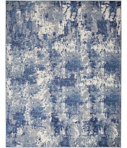 Nourison Grafix Navy Blue GRF38 9 ft. X 12 ft. Rect. Rug