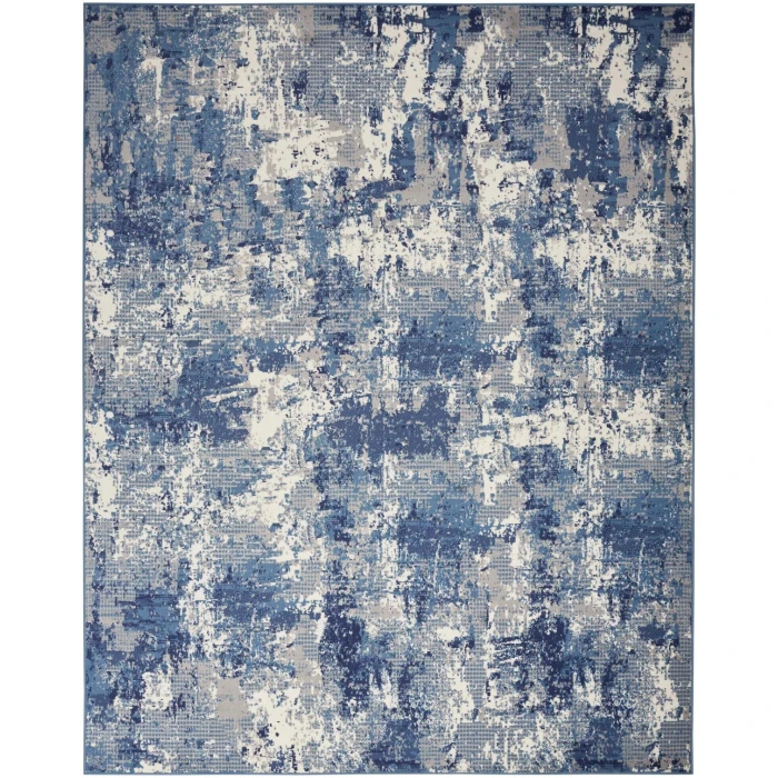 Nourison Grafix Navy Blue GRF38 9 ft. X 12 ft. Rect. Rug