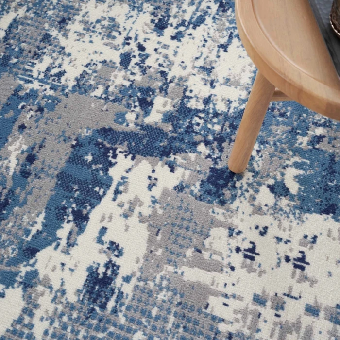 Nourison Grafix Navy Blue GRF38 9 ft. X 12 ft. Rect. Rug