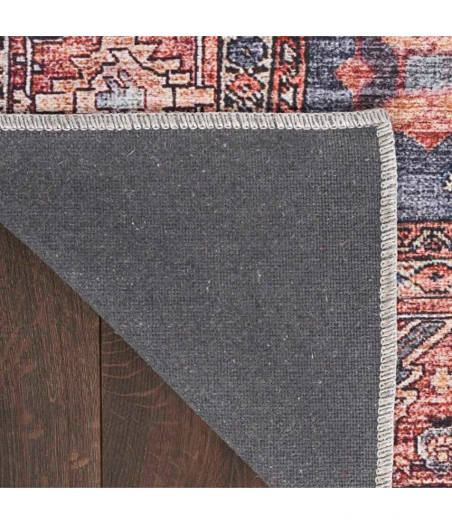 Nourison Grand Washables Navy Brick GRW02 5 ft. X 7 ft. Rect. Rug