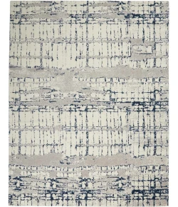 Nourison Twilight Ivory Navy TWI10 8ft. 6in. x 11ft. 6in. Rect. Rug