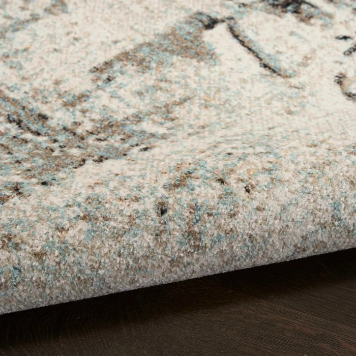 Nourison Washable Decor Blue WSD09 9ft. x 12ft. Rect. Rug