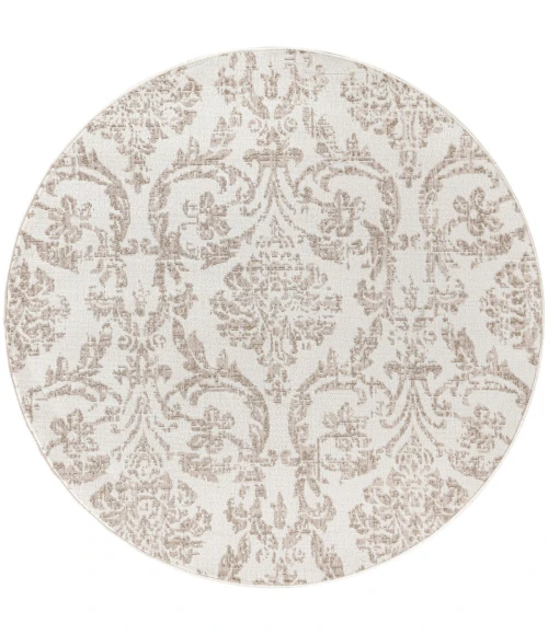 Nourison Jubilant Ivory Beige JUB09 8 ft. X Round Rug