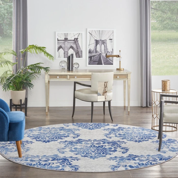 Nourison Whimsicle Area Rug WHS11-Ivory Navy