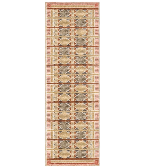 Nourison Nordic Rust Multicolor NRC06 2 ft. X 6 ft. Rect. Rug