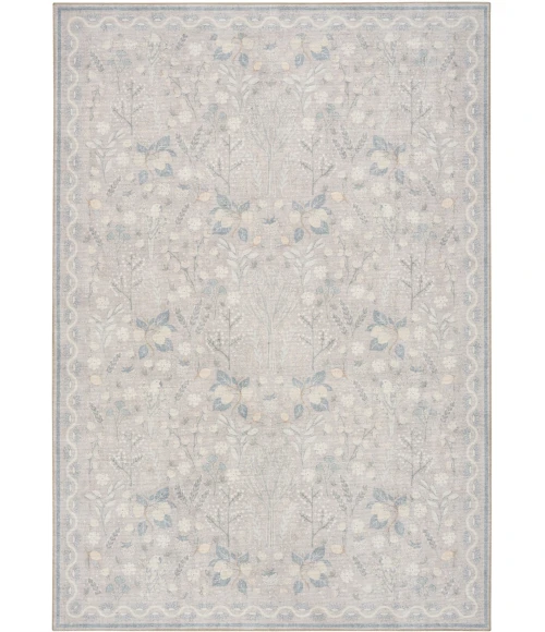 Nourison Home Botanical Washables Grey BOT04 4ft. x 6ft. Rect. Rug