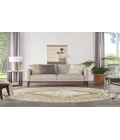 Nourison Astra Machine Washable Ivory Green ASW11 5 ft. 3 in. Round Rug