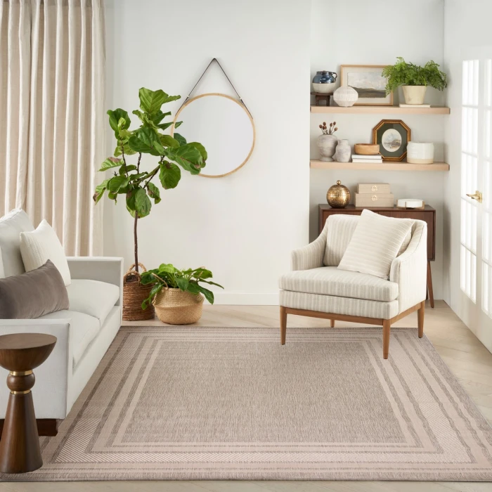 Nourison Horizon Indoor/Outdoor Grey HOZ03 9 ft. X 12 ft. Rect. Rug