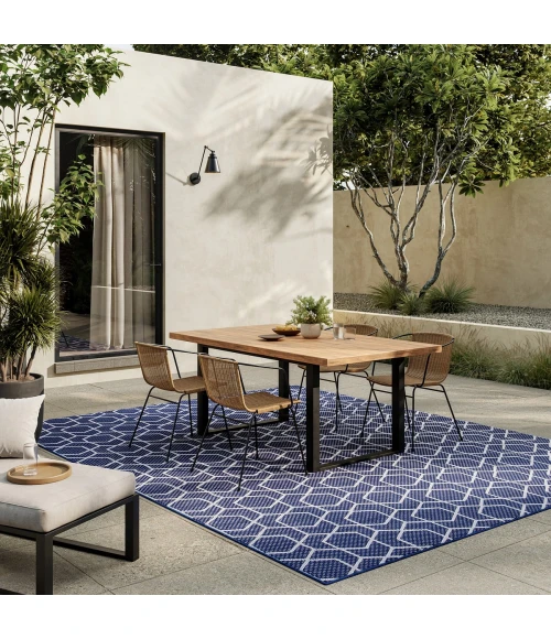 Nourison Horizon Indoor/Outdoor Navy HOZ01 8 ft. X 10 ft. Rect. Rug