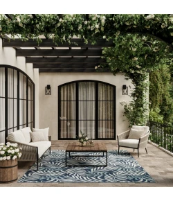 Nourison Home Garden Oasis GOA01 Navy 10 ft. X 14 ft. Area Rug