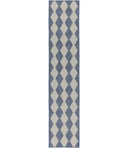 Nourison Positano Navy Blue POS04 2 ft. 2 in. X 10 ft. Rect. Rug