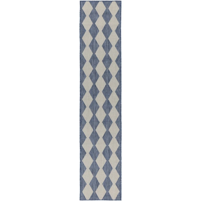 Nourison Positano Navy Blue POS04 2 ft. 2 in. X 10 ft. Rect. Rug
