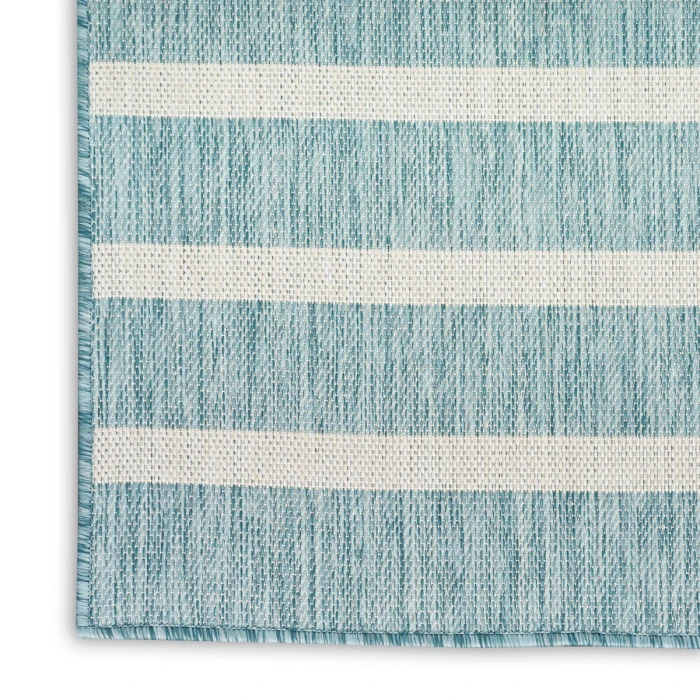 Nourison Positano Aqua Ivory POS03 2 ft. 2 in. X 8 ft. Rect. Rug