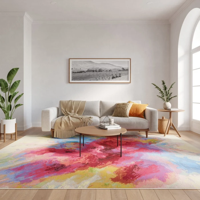 Nourison Color Splash Ivory Multicolor CSP08 9ft. x 12ft. Rect. Rug