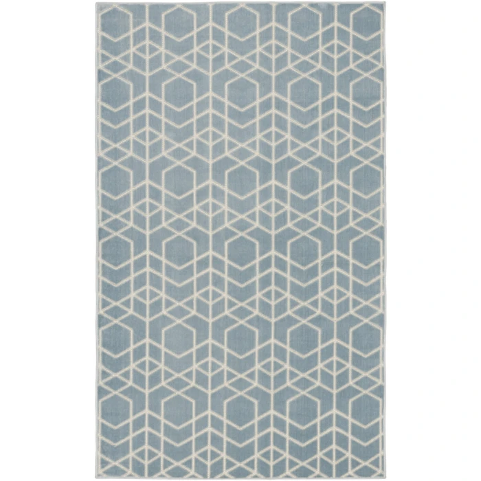Nourison Home Washable Charm Blue WCH01 2ft. x 3ft. Rect. Rug