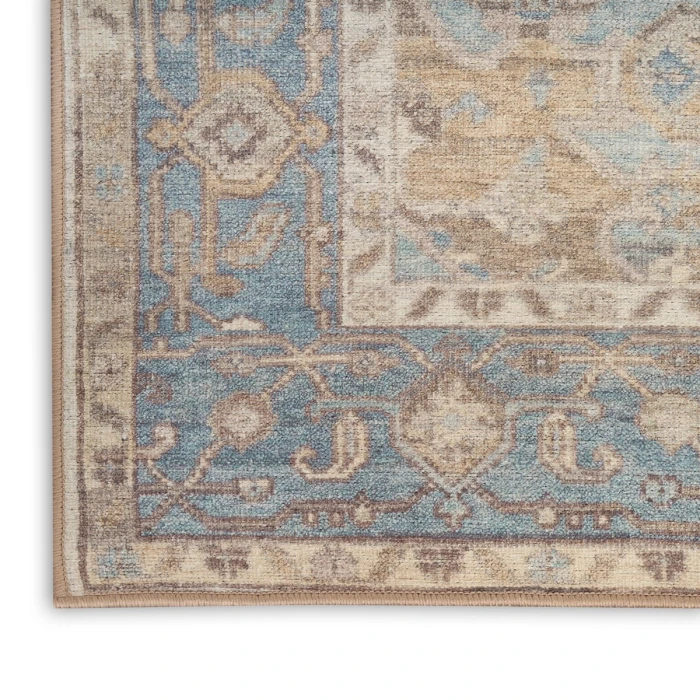 Nourison Vintage Washables Blue Green VWS13 4 ft. X 6 ft. Rect. Rug